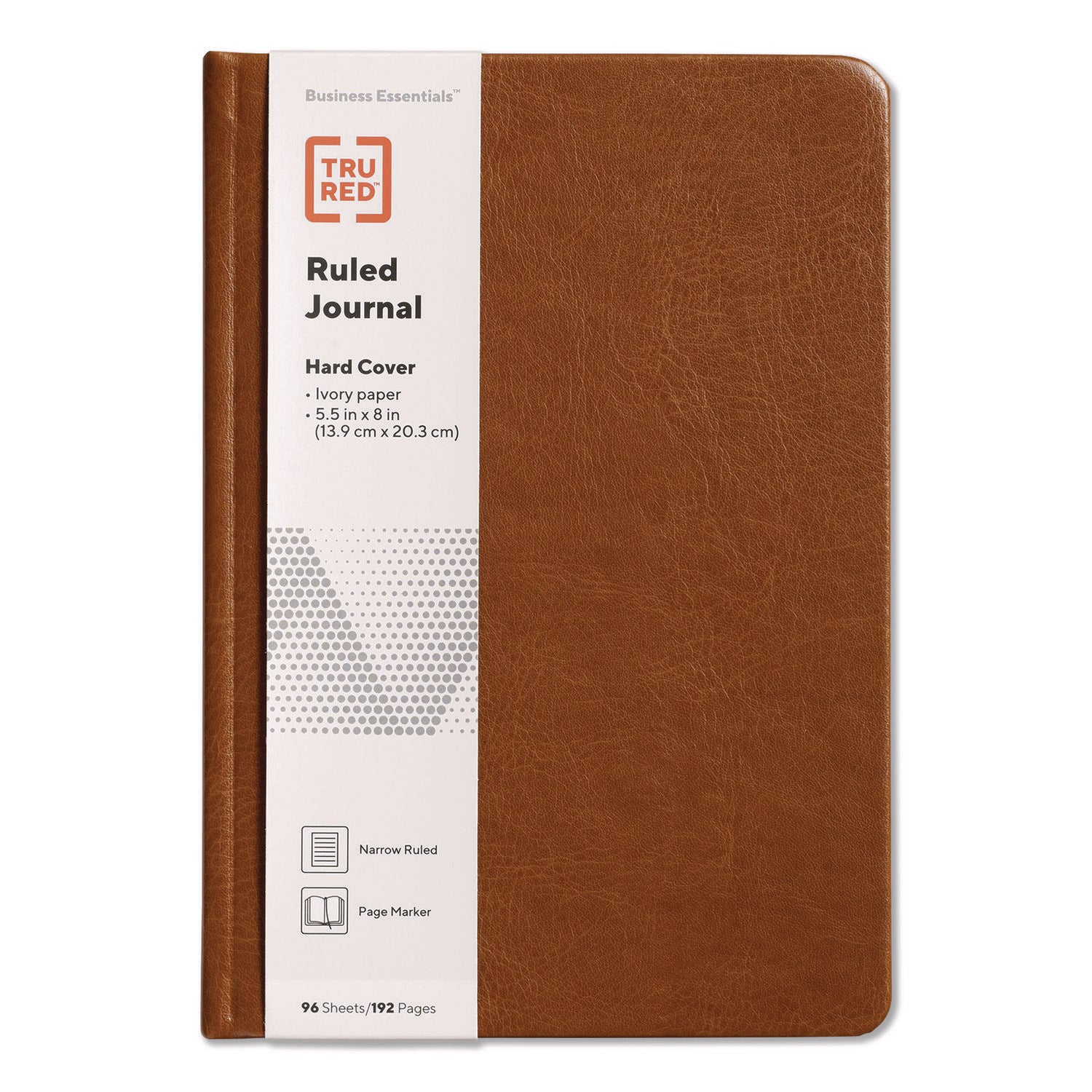 tru-red-hardcover-business-journal-elastic-closure-1-subject-narrow-rule-cognac-cover-96-8-x-5-5-sheets-tudtr61950_1